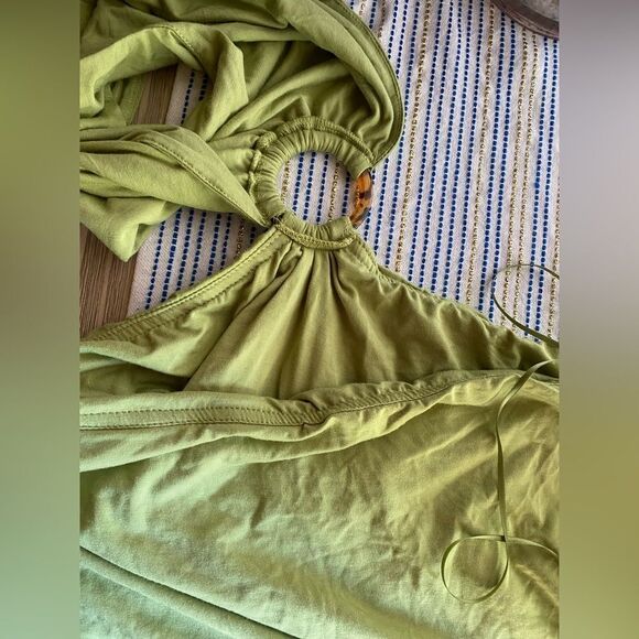 GIA IRL Plus Green Cutout Maxi Dress Womens Sz 2 18/20 Sleeveless NWT - Picture 13 of 17